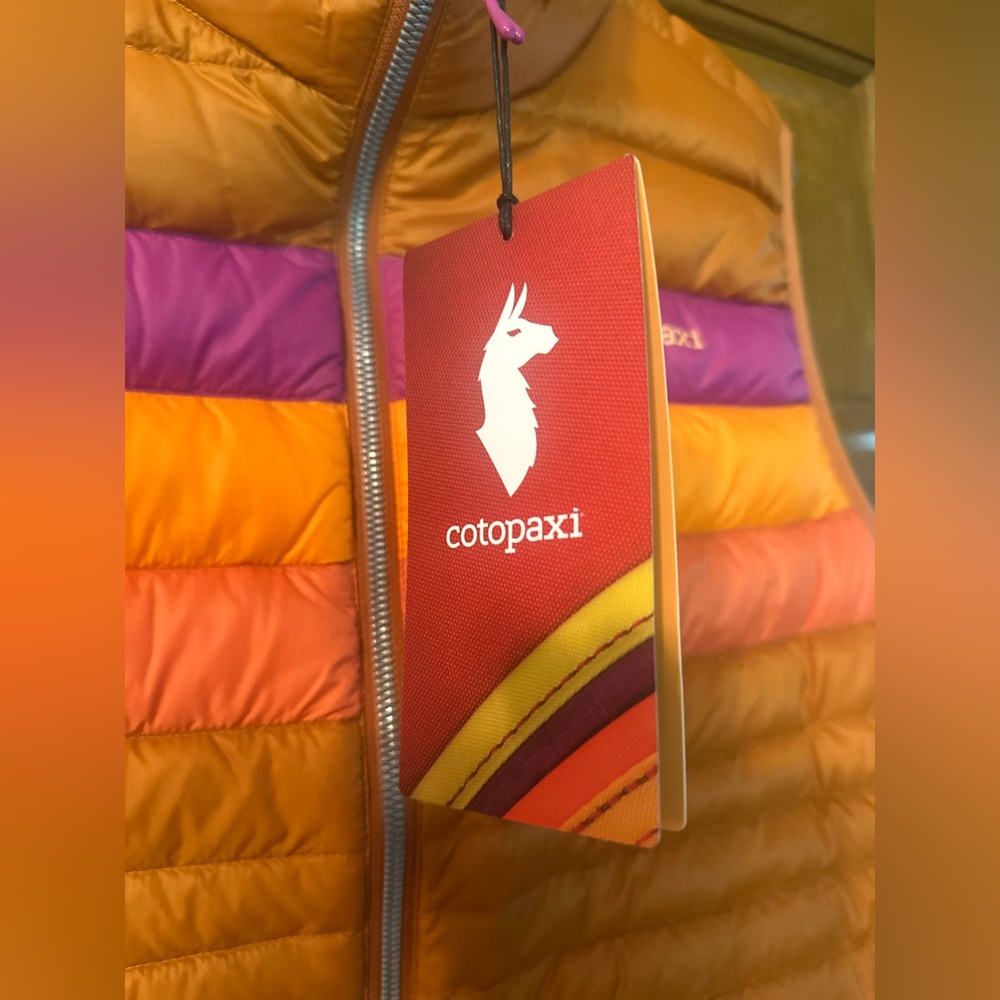 Cotopaxi Orange and Purple Fuego Down Vest. Womens XL. NWT. - Picture 3 of 13